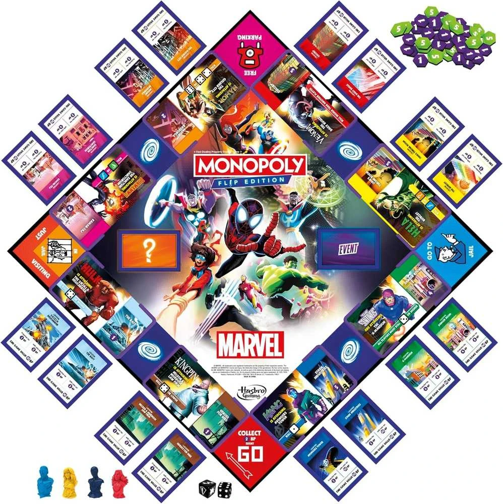 Hasbro Monopoly: Flip Edition – Marvel