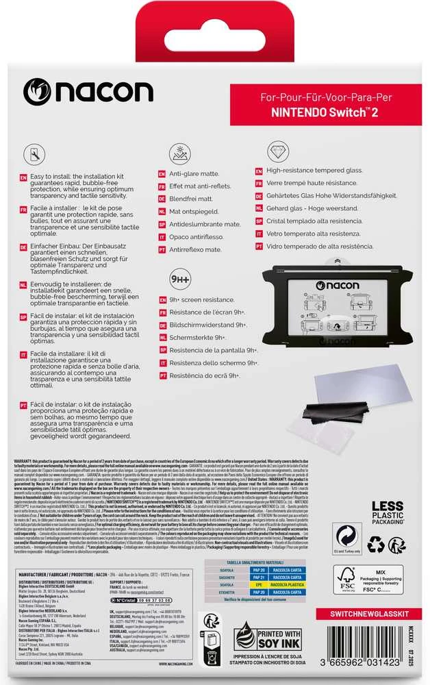 Honson Nacon Apsauginis grūdintas stiklas skirtas Switch 2