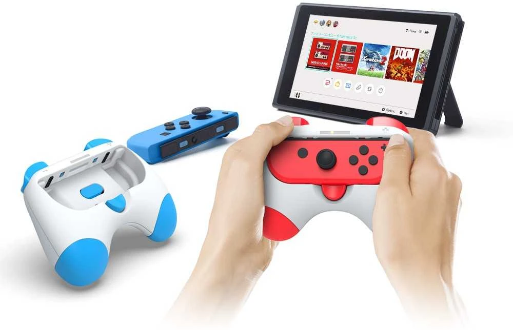 HONSON Switch OLED Joy-Con Grip - Mėlynas/Žalias