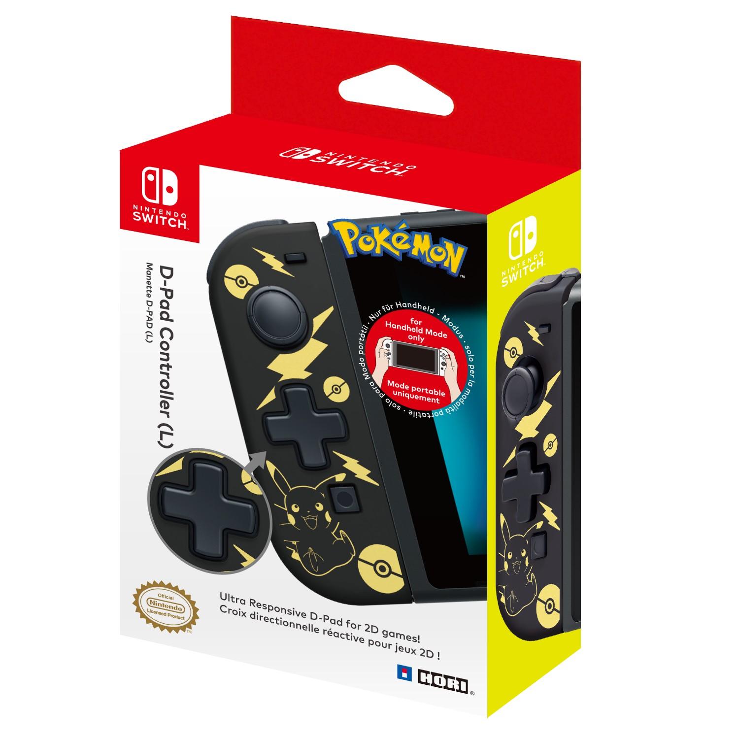 HORI D-pad Joy-Con paliko Pikachu (Juodas & Gold), skirtą Nintendo Switch