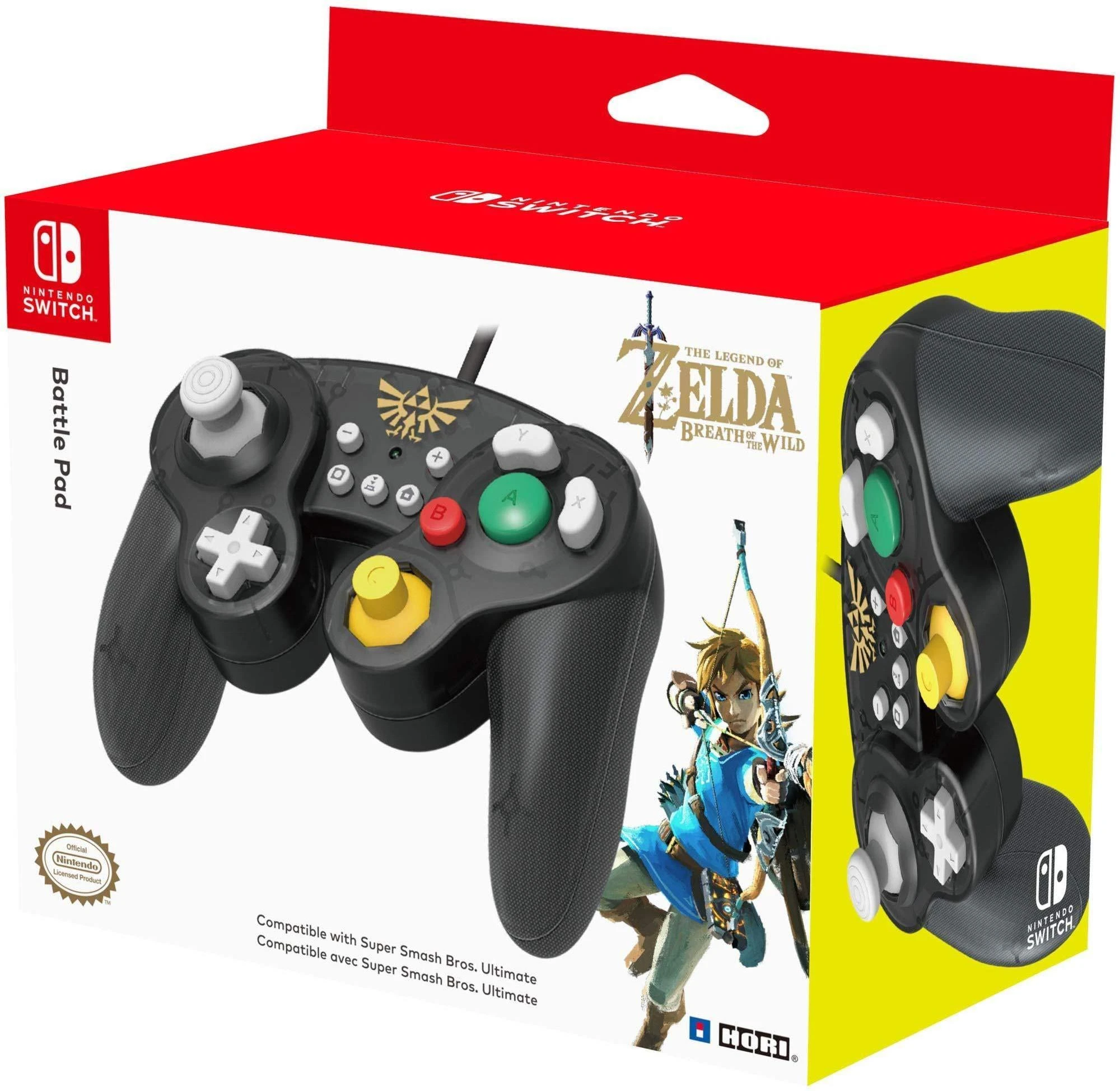 HORI Nintendo Switch Battle Pad (Zelda) GameCube stiliaus valdiklis