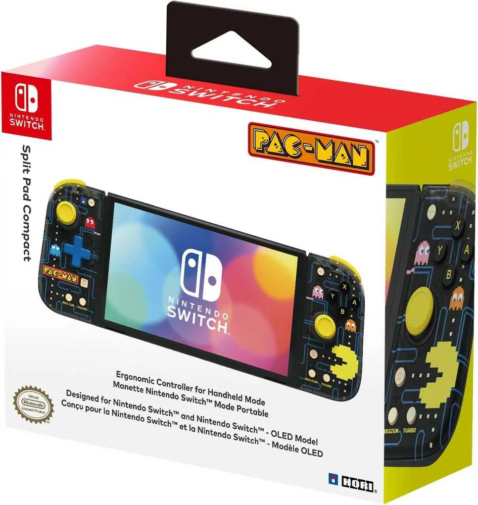Kompaktiškas „HORI Nintendo Switch Split Pad“ (PAC-MAN)