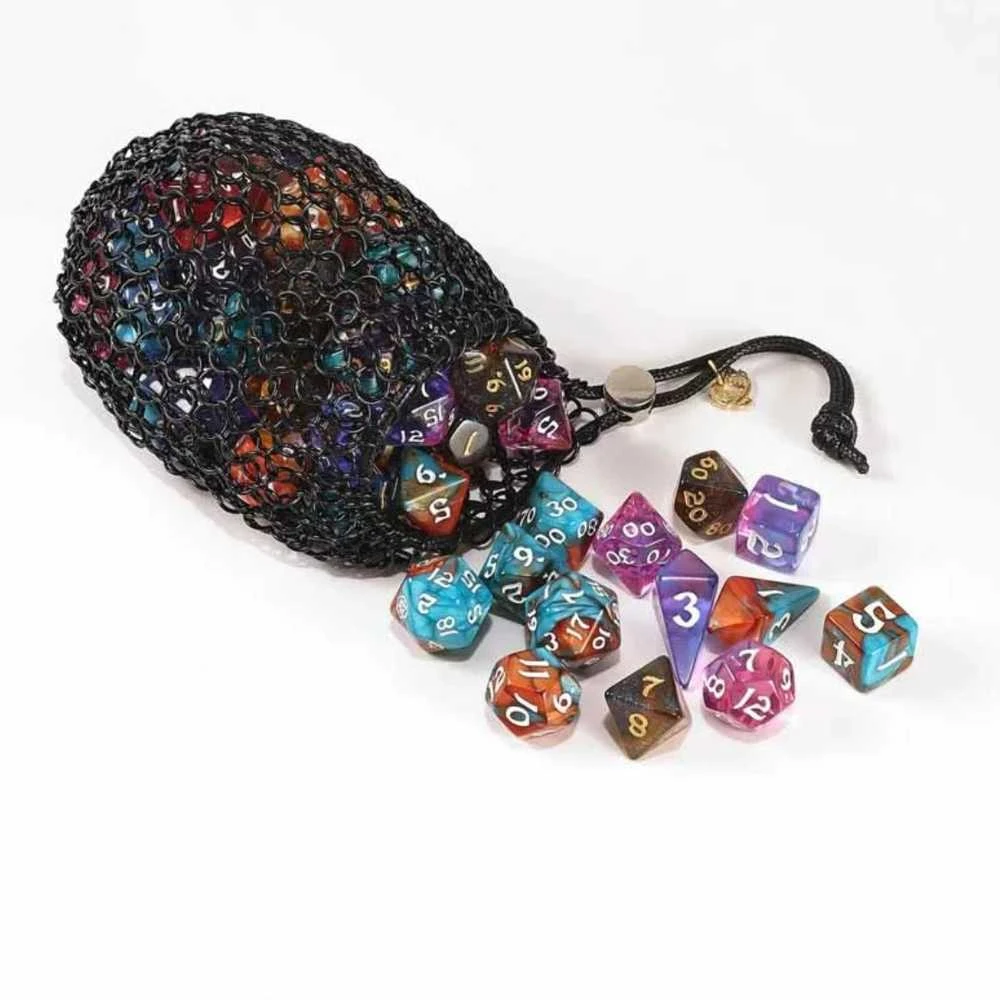 Hymgho Chainmail Dice Bag - Juodas