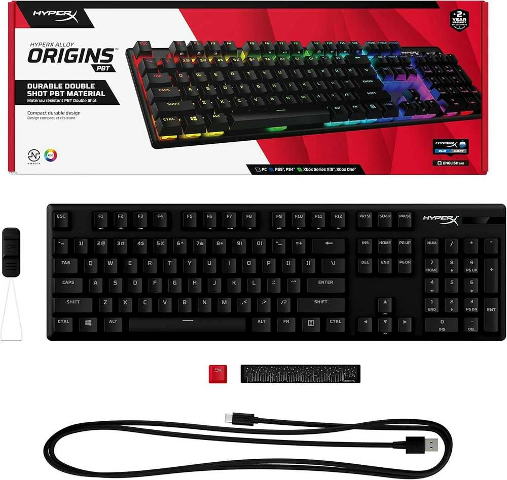 HyperX Alloy Origins PBT HX Blue - mechaninė žaidimų klaviatūra