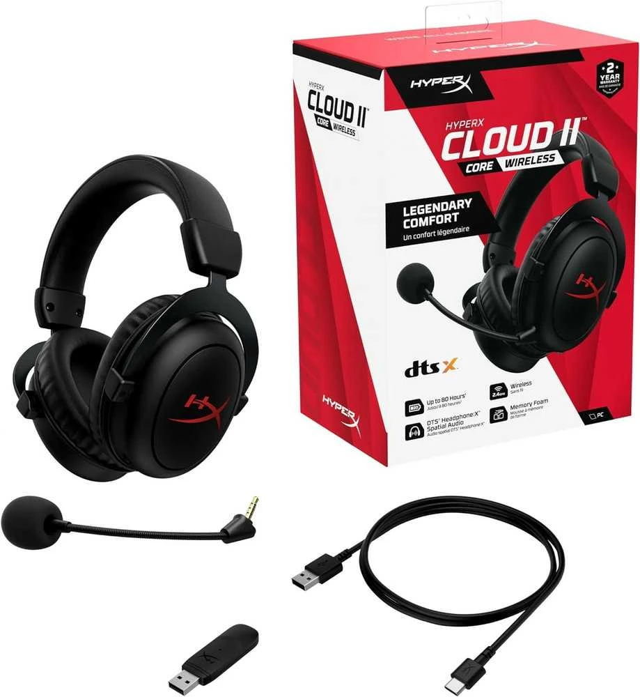 HyperX Cloud II Core belaidės žaidimų ausinės su mikrofonu PC