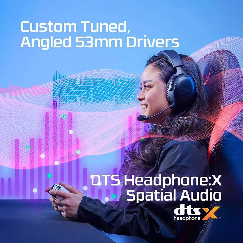 HyperX Cloud III ausinės su DTS erdvinio garso technologija