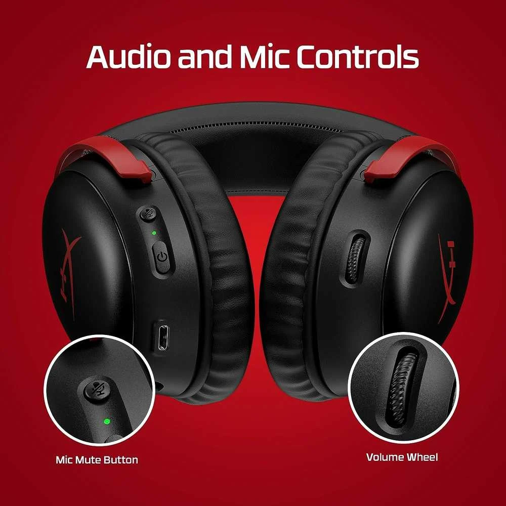 HP HyperX Cloud III belaidės žaidimų ausinės su mikrofonu