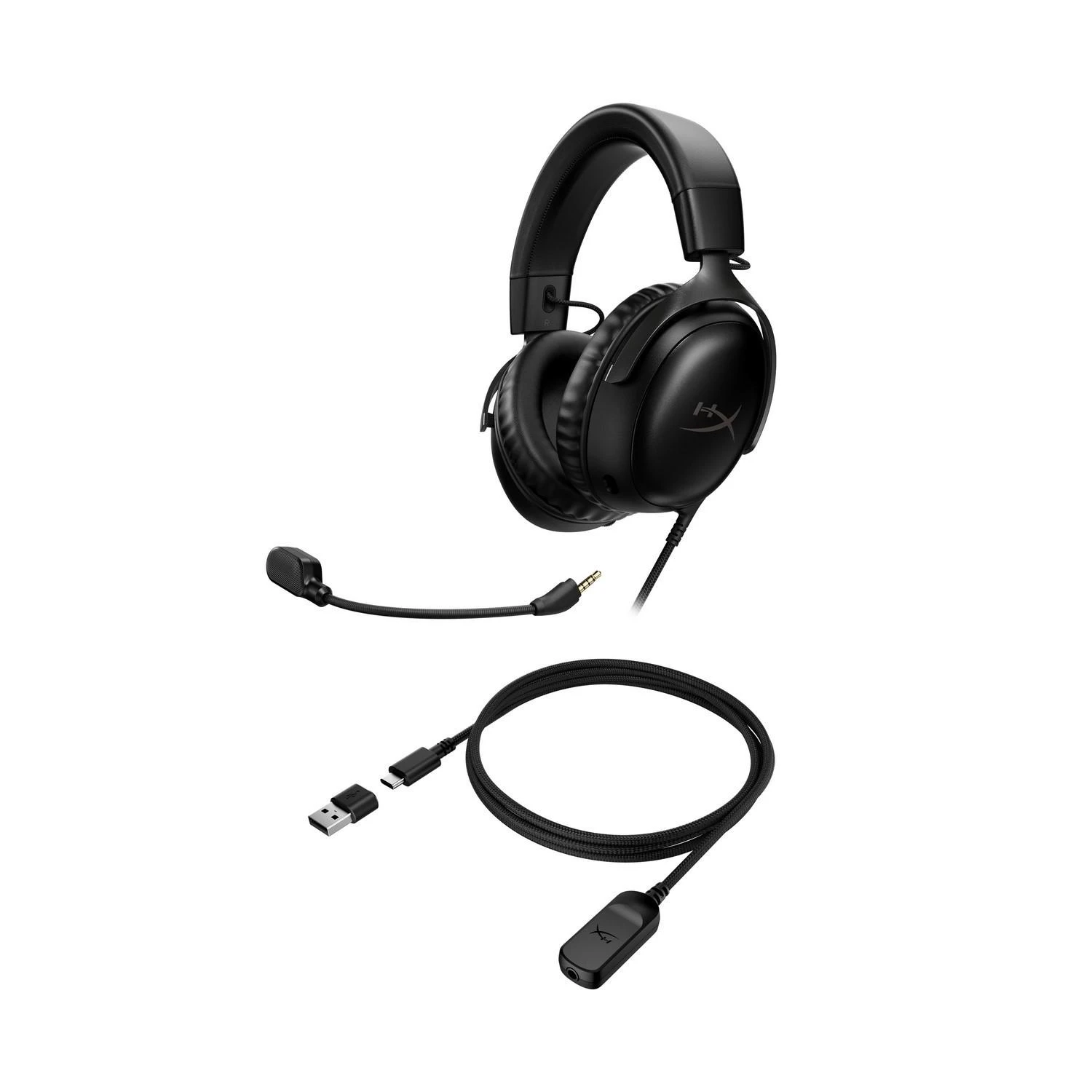 HyperX Cloud III žaidimų ausinės, Juodos