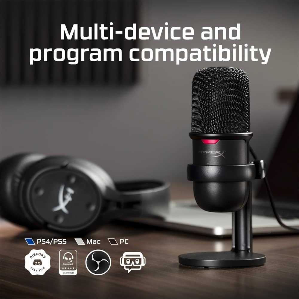 HyperX SoloCast - USB mikrofonas, juodas