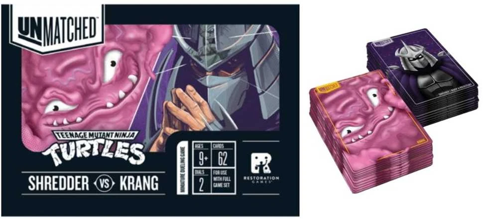 Iello Unmatched Adventures: Teenage Mutant Ninja Turtles - Villain (Shredder and Krang) Deck