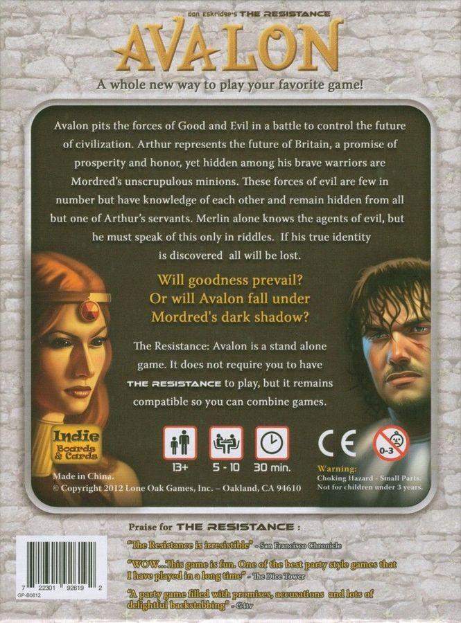 Enigma Indie lentos kortelės Atsparumas: Avalon