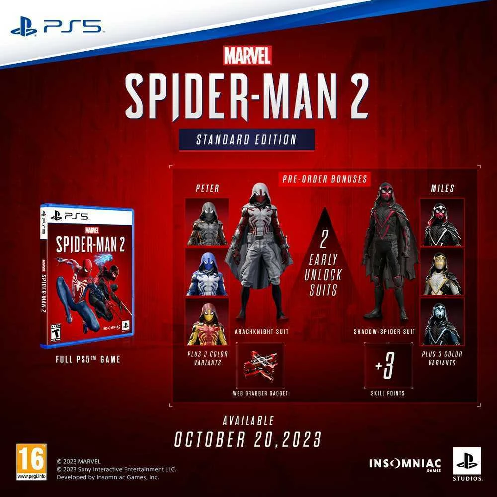 PS5 Marvel's Spider-Man 2 + išankstinio užsakymo premija