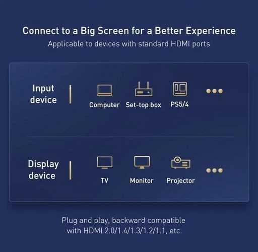 Kabelis HDMI-HDMI kištukai 3.0m (HDMI 2.1) juodas 8K 60Hz 48Gbps / 4K 120Hz, BASEUS