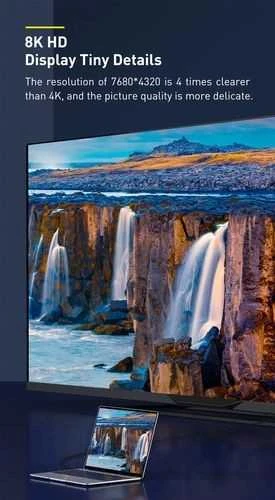 Kabelis HDMI-HDMI kištukai 3.0m (HDMI 2.1) juodas 8K 60Hz 48Gbps / 4K 120Hz, BASEUS