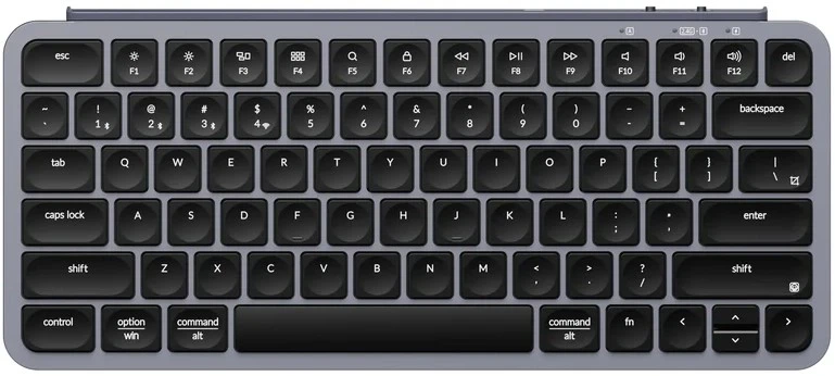 Klaviatūra Keychron B1 Pro 75% membraninis erdvės pilkas