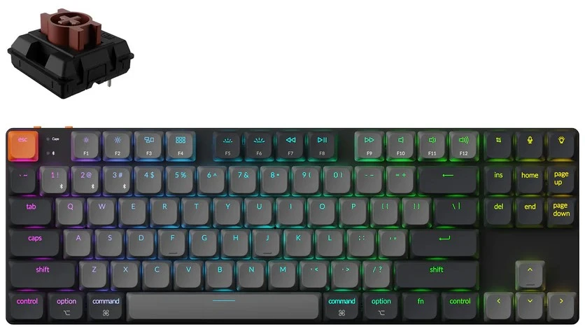 Keychron K1 QMK 80% belaidė mechaninė klaviatūra (K1X-B3)