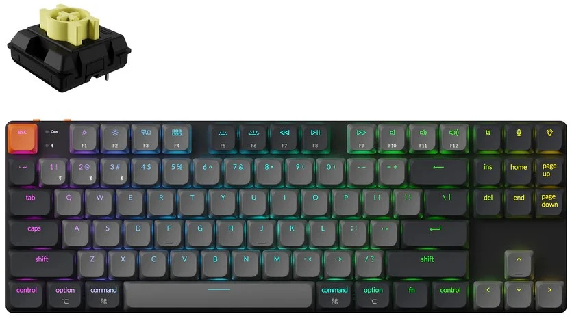 Keychron K1 QMK 80% belaidė mechaninė klaviatūra (K1X-B4)