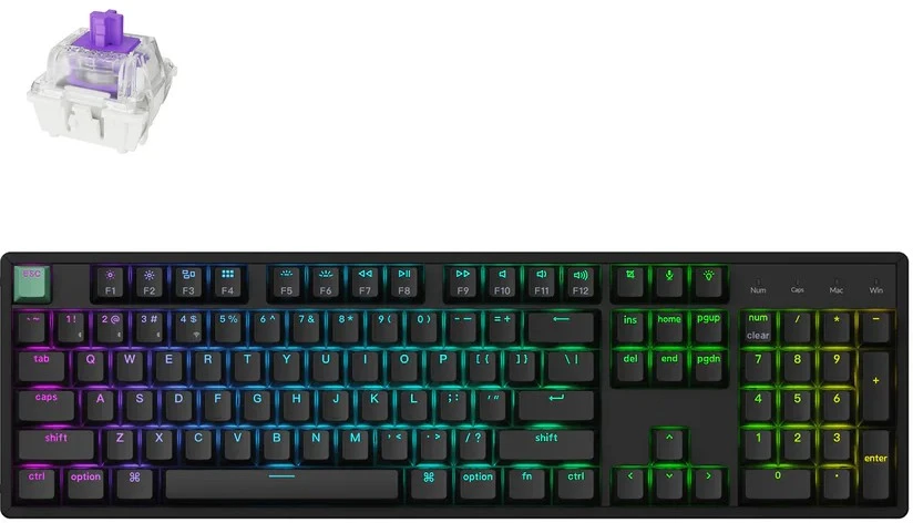 Klaviatūra Keychron k10 HE EN. juodas col.