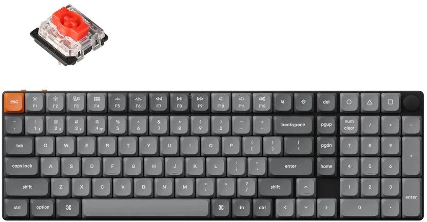 Klaviatūra Keychron K17 Max (Juoda) - Gateron Raudona Switches