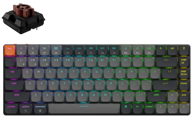 Klaviatūra KEYCHRON K3 RGB K3X-B3, juoda