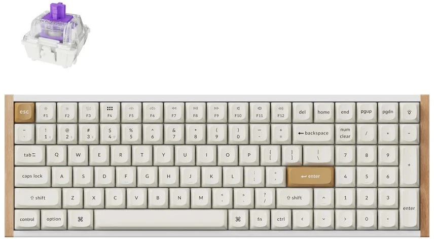 Keychron K4 HE Wireless (K4H-Q1) - US išdėstymas - Hot-Swappable Gateron Magnetic Nebula - Baltas (Balta) Magnetinė Belaidė Žaidimų Klaviatūra