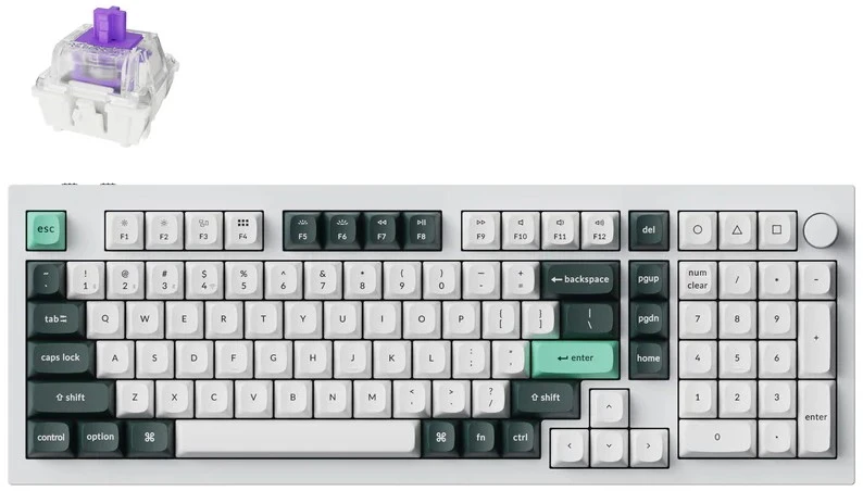 Klaviatūra Keychron Q5 Magnetinė Hall Effect (Shell Baltas) - Gateron Magnetic Nebula Switches