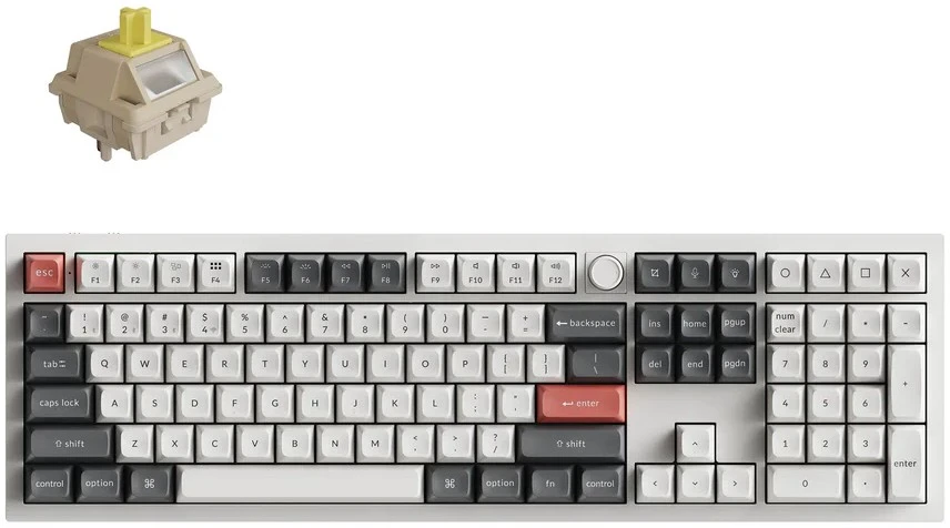 Keychron Belaidė klaviatūra Q6 Ultra, balta (Q6U-P4)