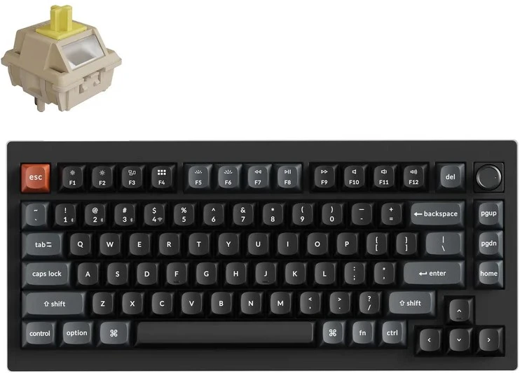 Belaidė mechaninė klaviatūra Keychron V1 Ultra Wireless | Hot Swappable | RGB | Banana tipo jungikliai