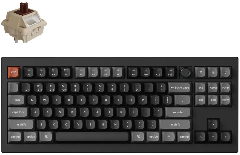 Klaviatūra Keychron V3 Ultra (Juoda) - Keychron Silk POM Brown Switches