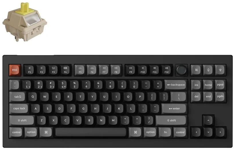 Klaviatūra Keychron V3 Ultra (Juoda) - Keychron Silk POM Banana Switches
