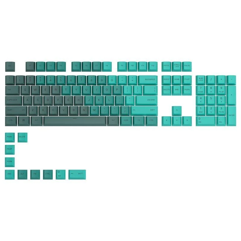 Klaviatūra Glorious PC Gaming Race GPBT Keycaps – (115 vnt., Rain Forest, PBT, ISO, UK išdėstymas)