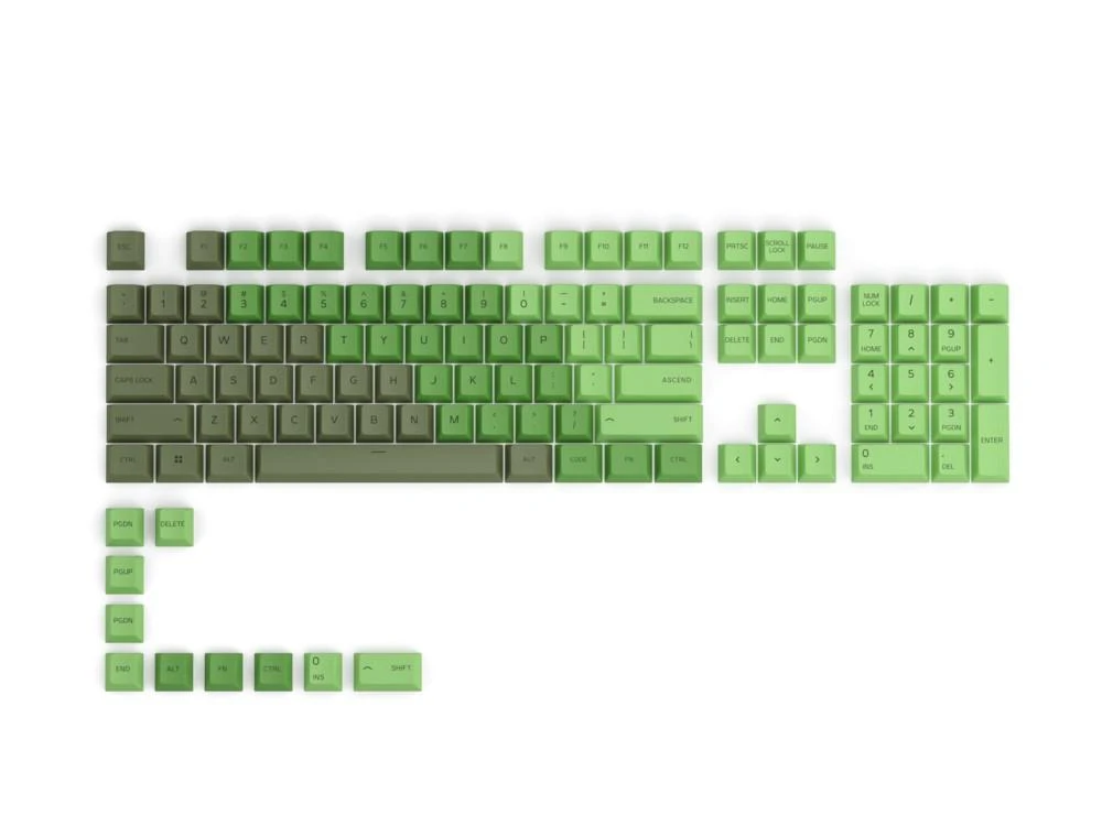 Klaviatūra „Glorious PC Gaming Race GPBT Keycaps“ – alyvuogių, 114 vnt. ANSI