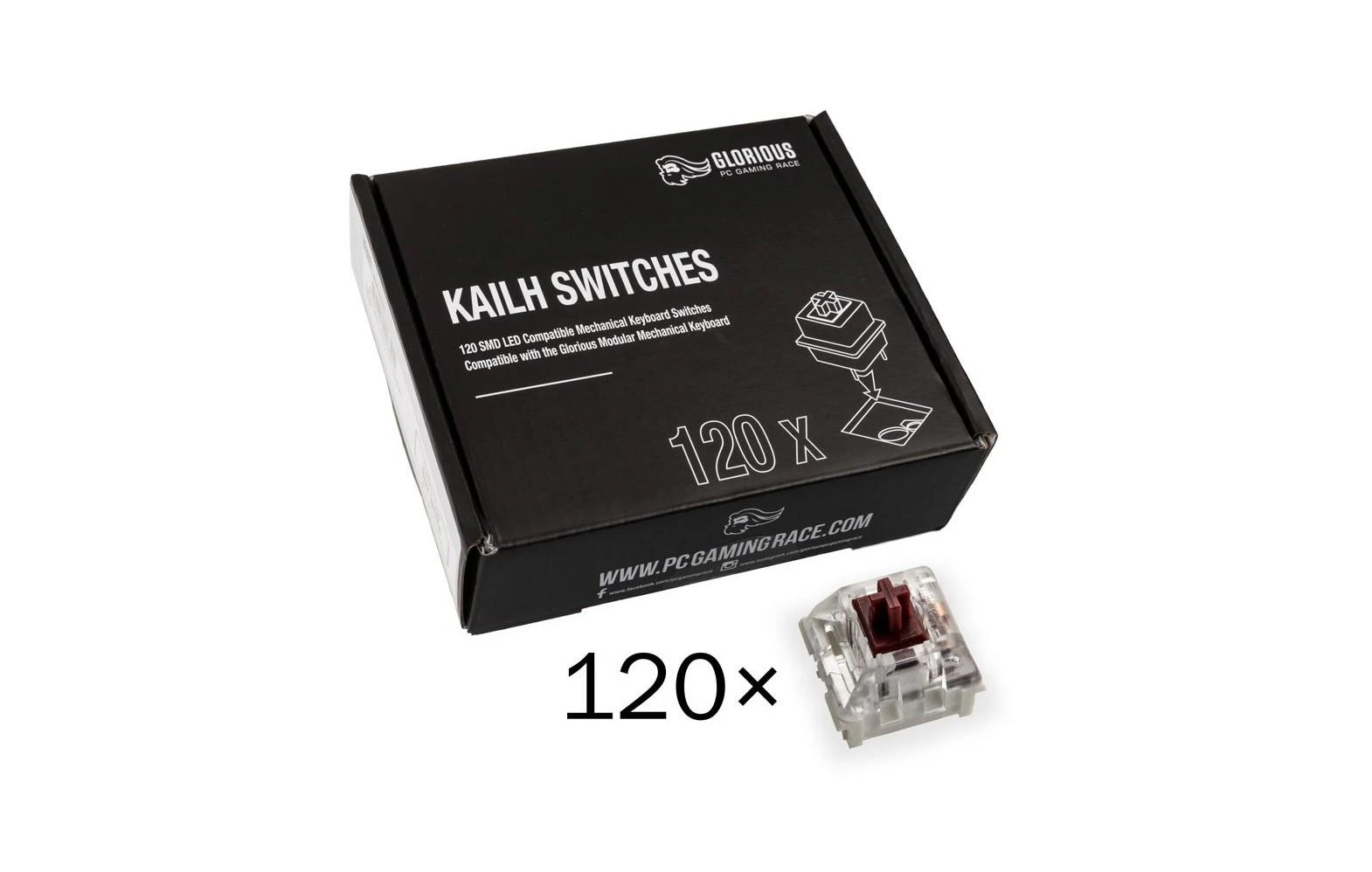 Glorious Speed Kailh Cooper Switches klavišai klaviatūrai (120 vnt)