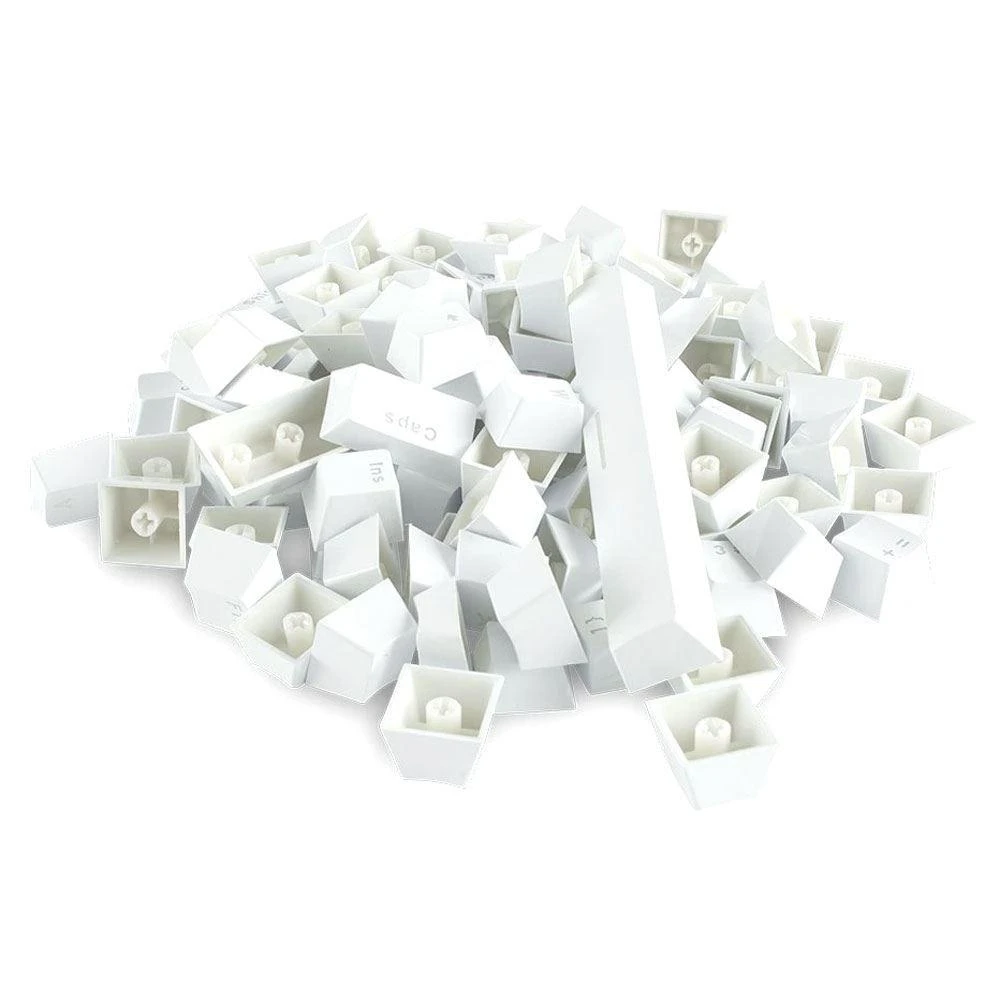 Pakaitiniai klaviatūros klavišai Glorious ABS Keycaps - 104vnt, ANSI, US išdėstymas, Balti