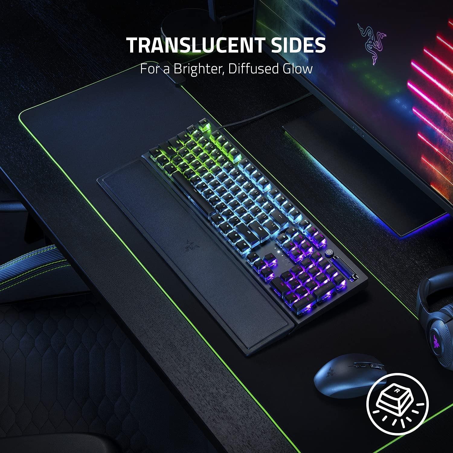 Razer Phantom Keycap Upgrade Set Black, pakaitiniai klavišai klaviatūrai, Juodi