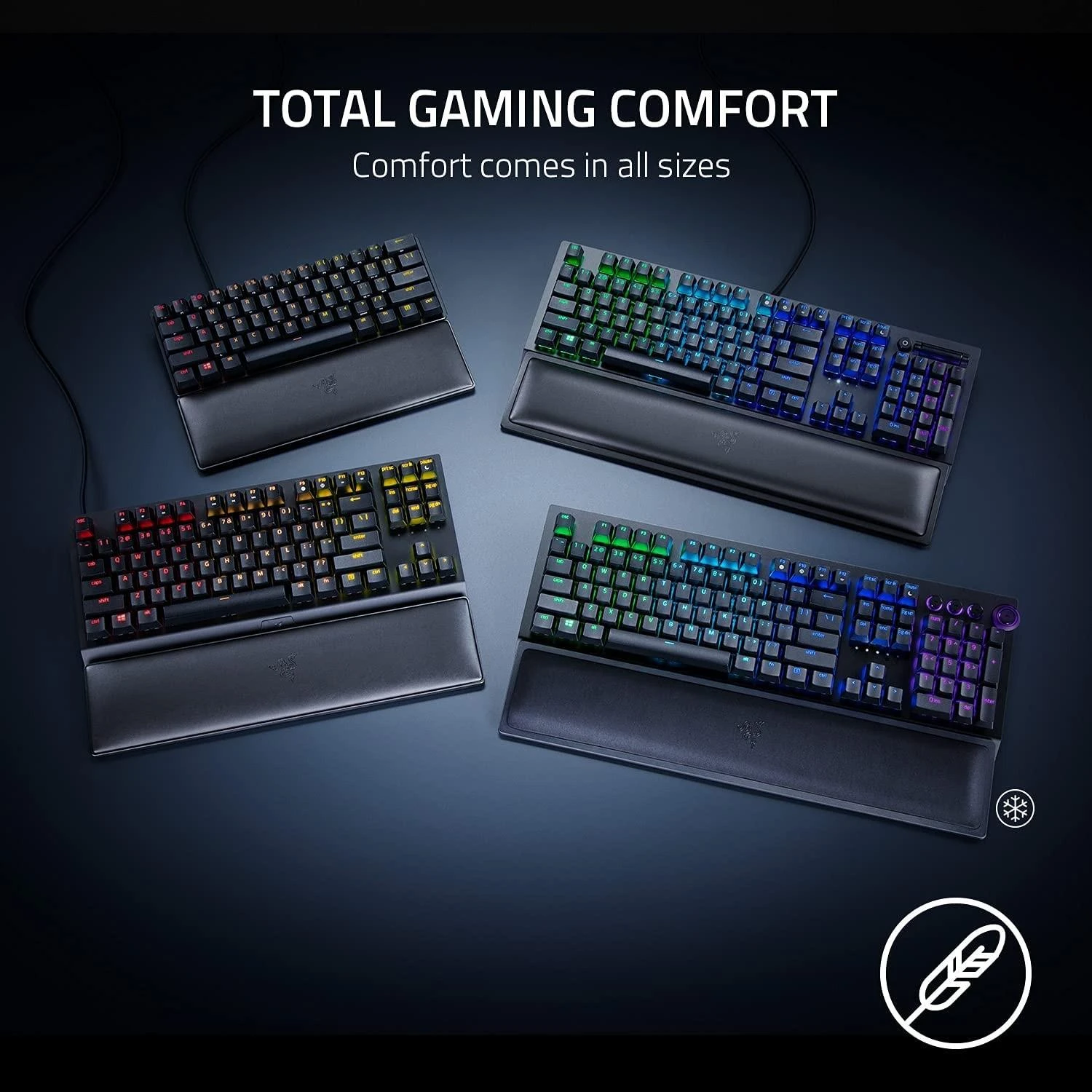 Riešo atrama Razer Ergonomic, Juodos spalvos