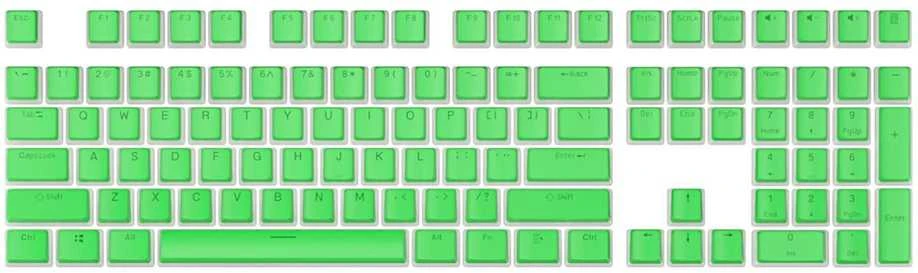 Klaviatūra Royal Kludge Pudding PBT Keycaps - (104 vnt., Grass žalias, PBT, ANSI, UK išdėstymas)