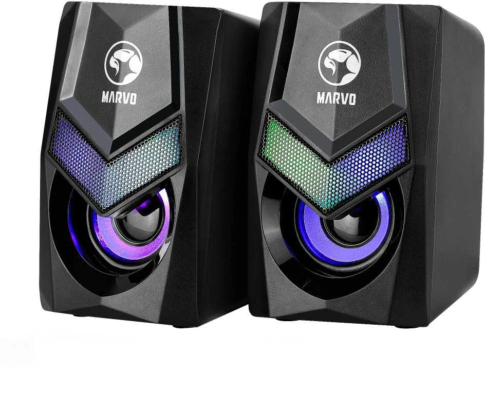 Kompiuterio kolonėlės Marvo SG-118 multimedijos garsiakalbiai LED / 6W / RGB