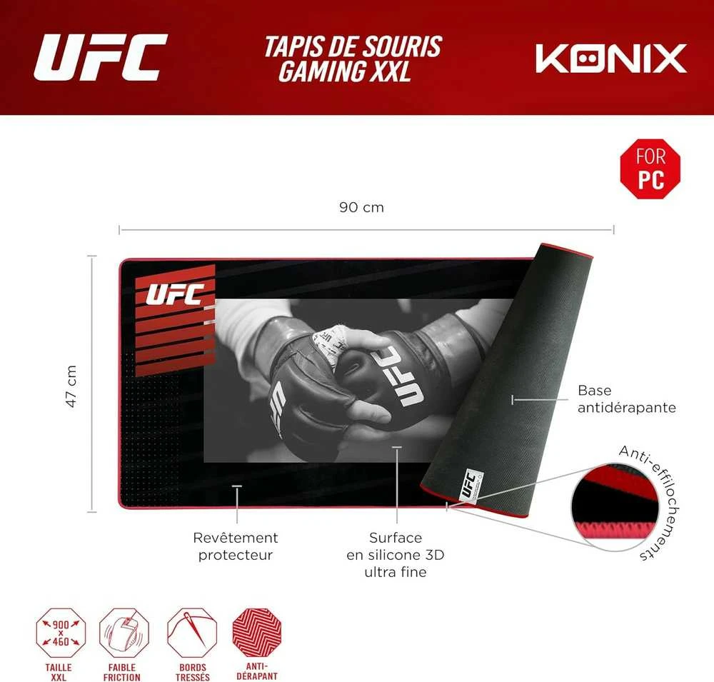 KONIX UFC XXL pelės kilimėlis 900x460mm