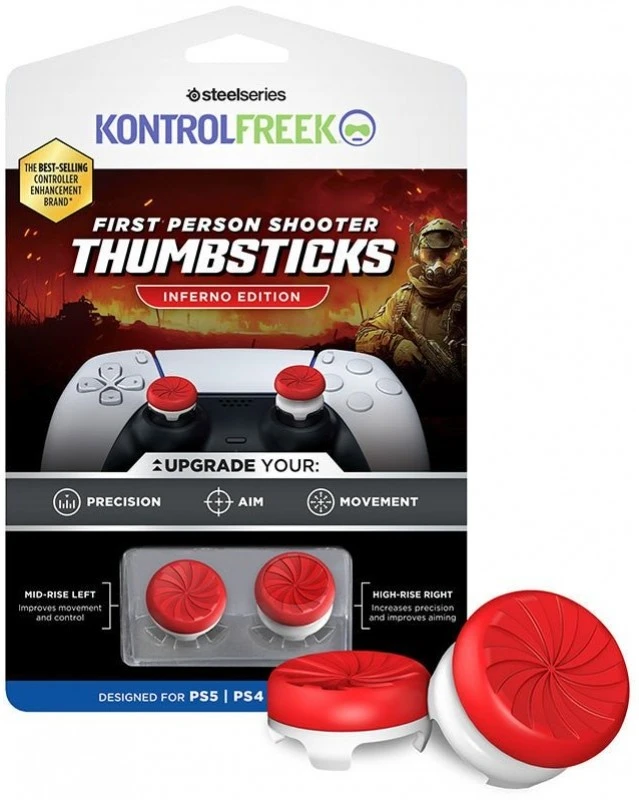 Kontrol Freek SteelSeries Kontrolfreek FPS Inferno Gaming Controllers Kit for PS4/PS5 | 6150-PS5 | Raudona