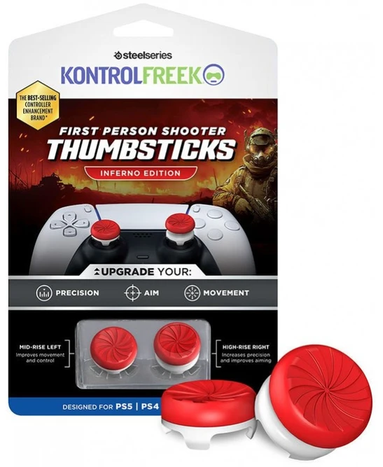 Kontrol Freek SteelSeries Kontrolfreek FPS Inferno Gaming Controllers Kit for PS4/PS5 | 6150-PS5 | Raudona