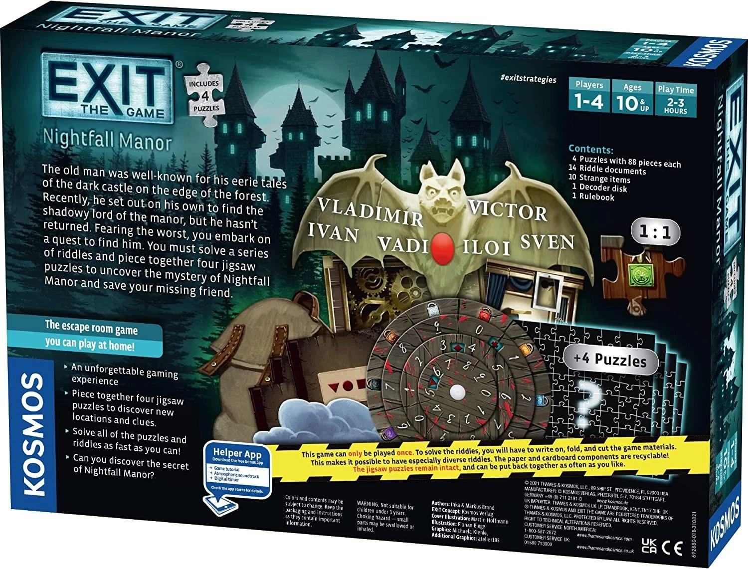 Kosmos Exit: The Game + Puzzle – Nightfall Manor