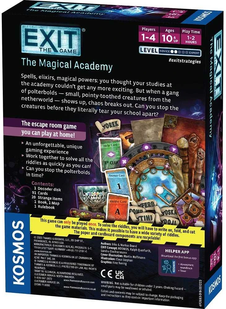 Exit Escape Roomkosmos „Kosmos“ išėjimas: žaidimas – magiškoji akademija
