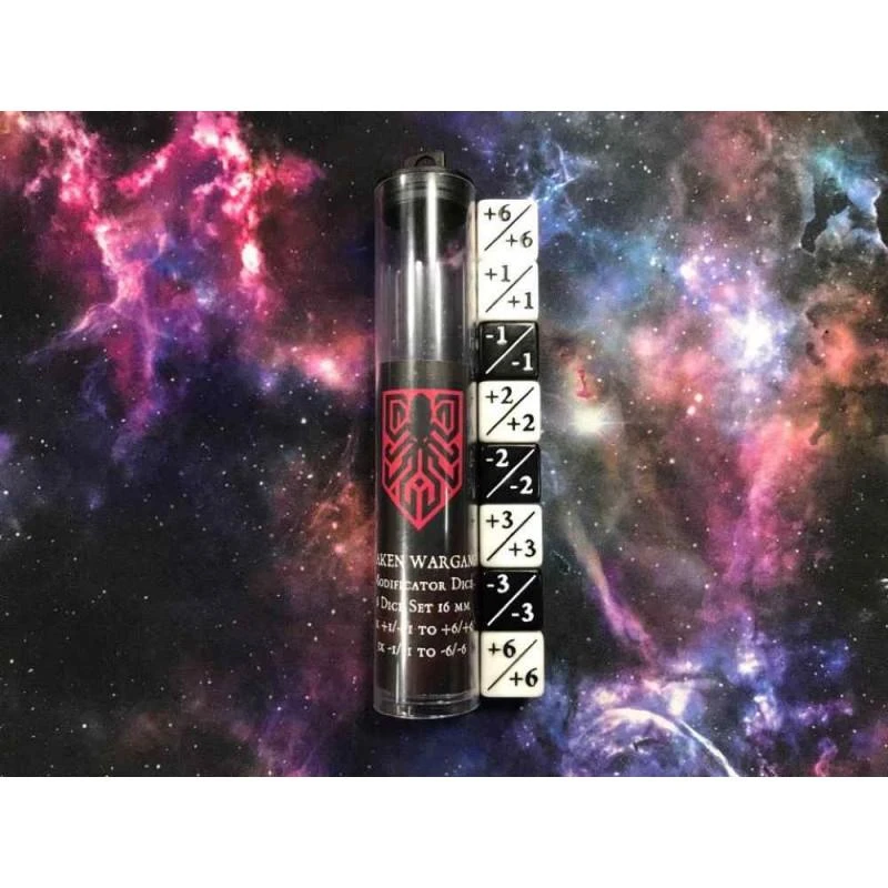 Kraken Wargames Dice - Positive/Negative D6 Dice 16 mm (8 Dice in Tube)