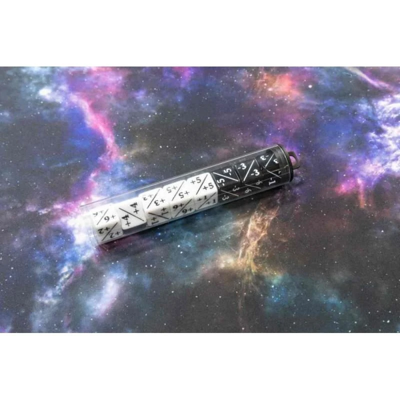 Kraken Wargames Dice - Positive/Negative D6 Dice 16 mm (8 Dice in Tube)