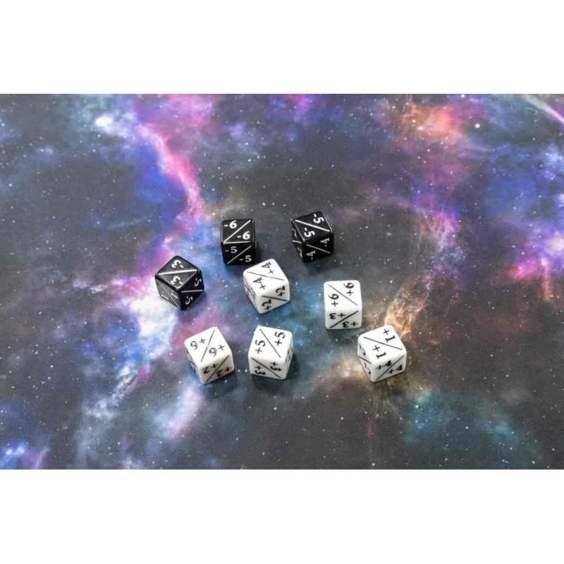 Kraken Wargames Dice - Positive/Negative D6 Dice 16 mm (8 Dice in Tube)