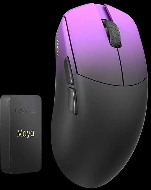 LAMZU MAYA Champion Edition belaidė optinė žaidimų pelė | 30000 DPI | 8K | Violetinė Shadow