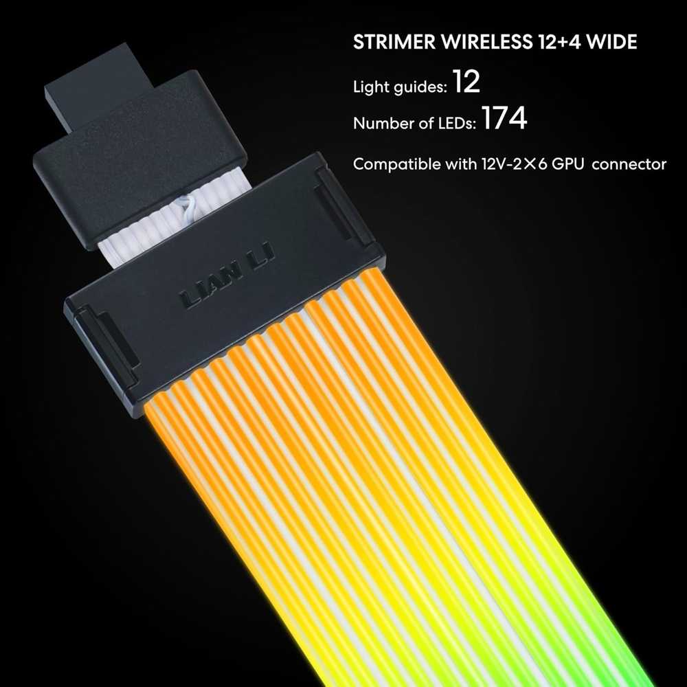 LIAN LI STRIMER belaidis 12V-2X6 kontaktų RGB vaizdo plokštės kabelis (PW16-121W)