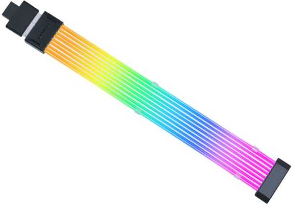 LIAN LI STRIMER belaidis 12V-2X6 kontaktų RGB vaizdo plokštės kabelis (PW16-121W)