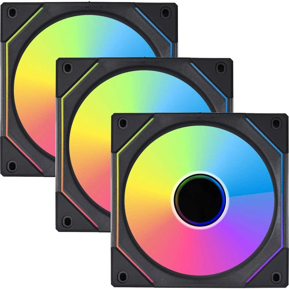 Lian Li UNI FAN SL-INF 120 ARGB PWM, pakuotėje 3 su valdikliu - 120 mm, juodas